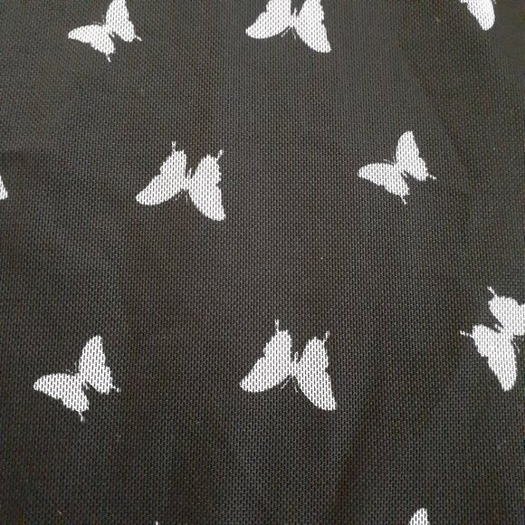 Wild Fable Women's Size XXL Black White Butterfly 90's Mesh Mini Slip Dress - Picture 6 of 12